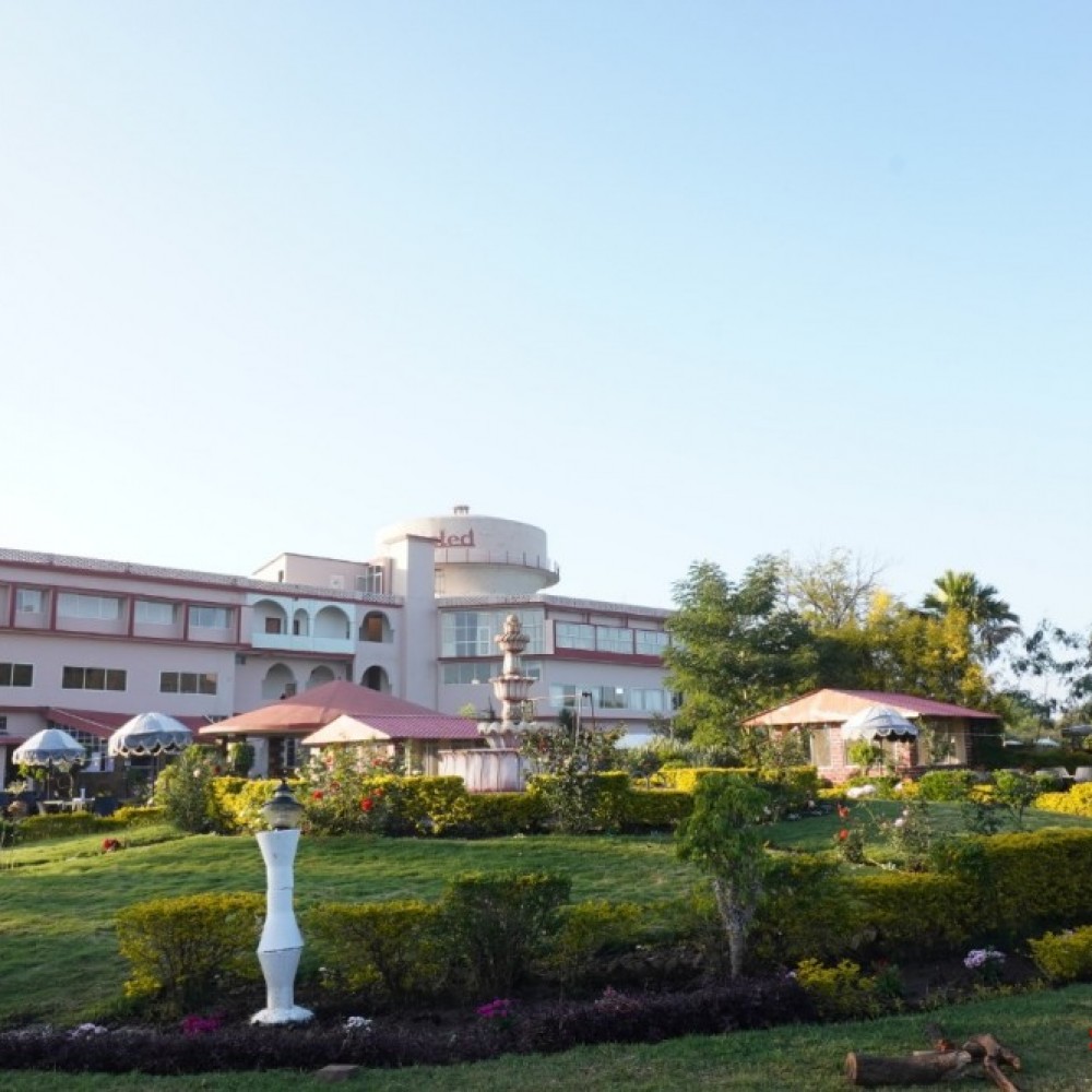 Family Garden Wedding Marriage Lawn Restaurant on Highway in...